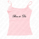 Bxoxo Women's Sleeveless Camisole Top Y2K Street Punk Rock Summer All-match Casual Gothic Hip-hop Rock Hottie Sexy Chic Lace Tops emo